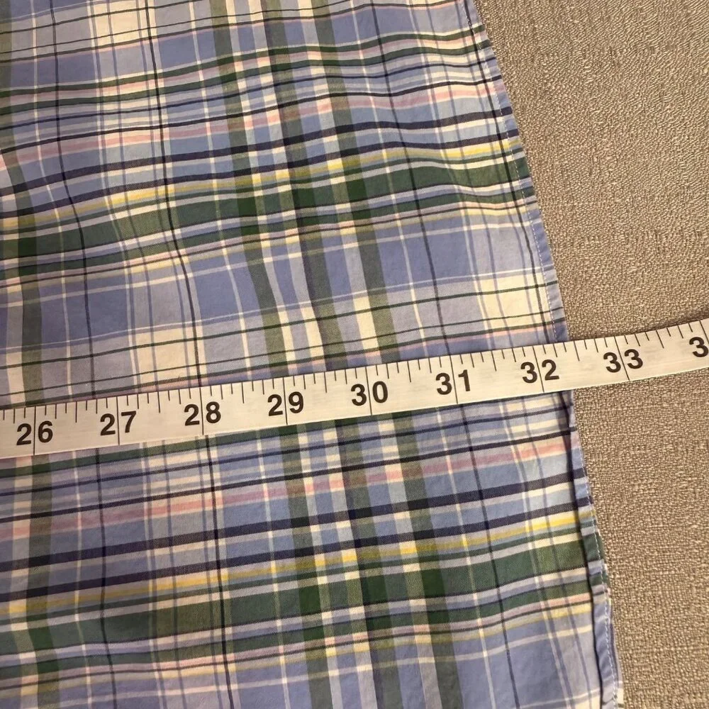 Polo Ralph Lauren Men's Classic Fit Plaid Button-Down Shirt XL Blue/Green Preppy